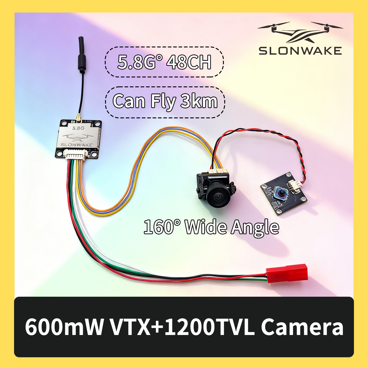 Drone Kit With Camera - SLONWAKE 5.8G 600mW 7-24V FPV Video