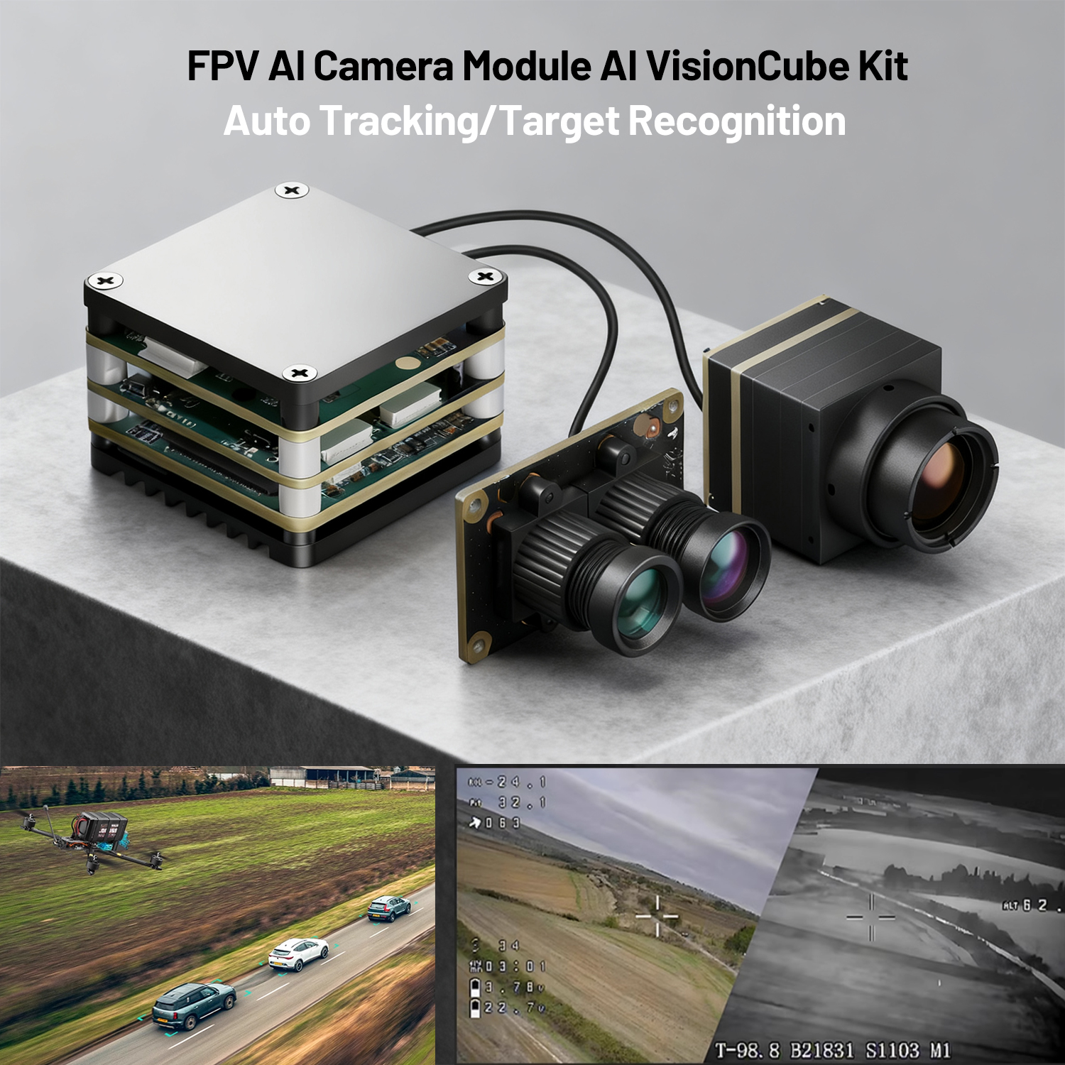 Drone Kit With Camera - FPV AI Kamera Modülü AI VisionCube