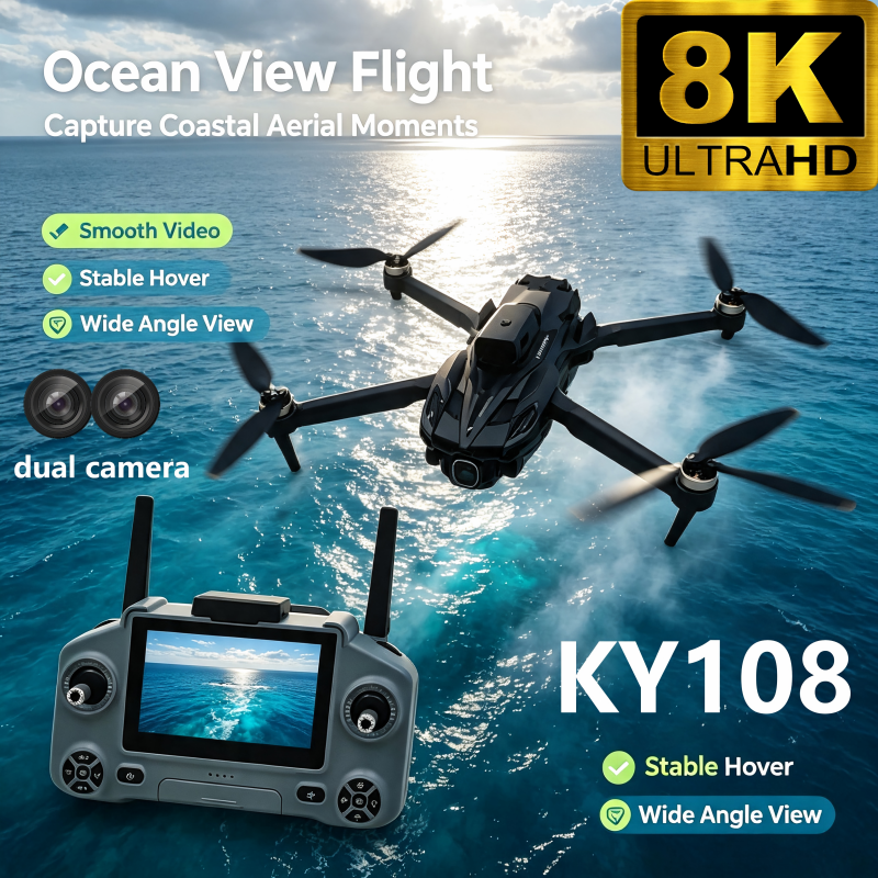 Drone Kit With Camera - 2026 Yeni KY108 Drone, 8K Kamera,
