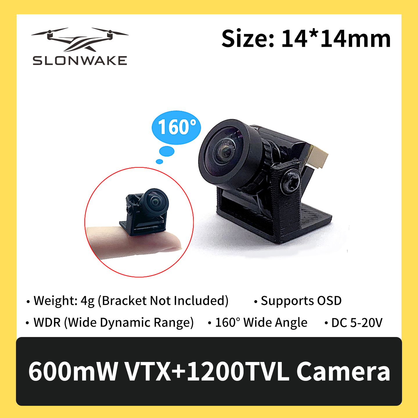SLONWAKE 5.8G 600mW 7-24V FPV  - Drone Kit With Camera incelemesi ve fiyatı
