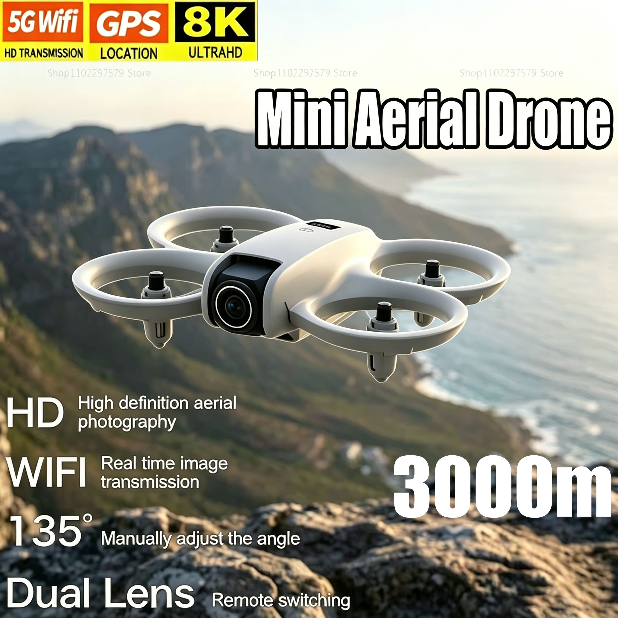 8K HD Kamera ile Mini Drone FP - Drone Kit Tricopter incelemesi ve fiyatı