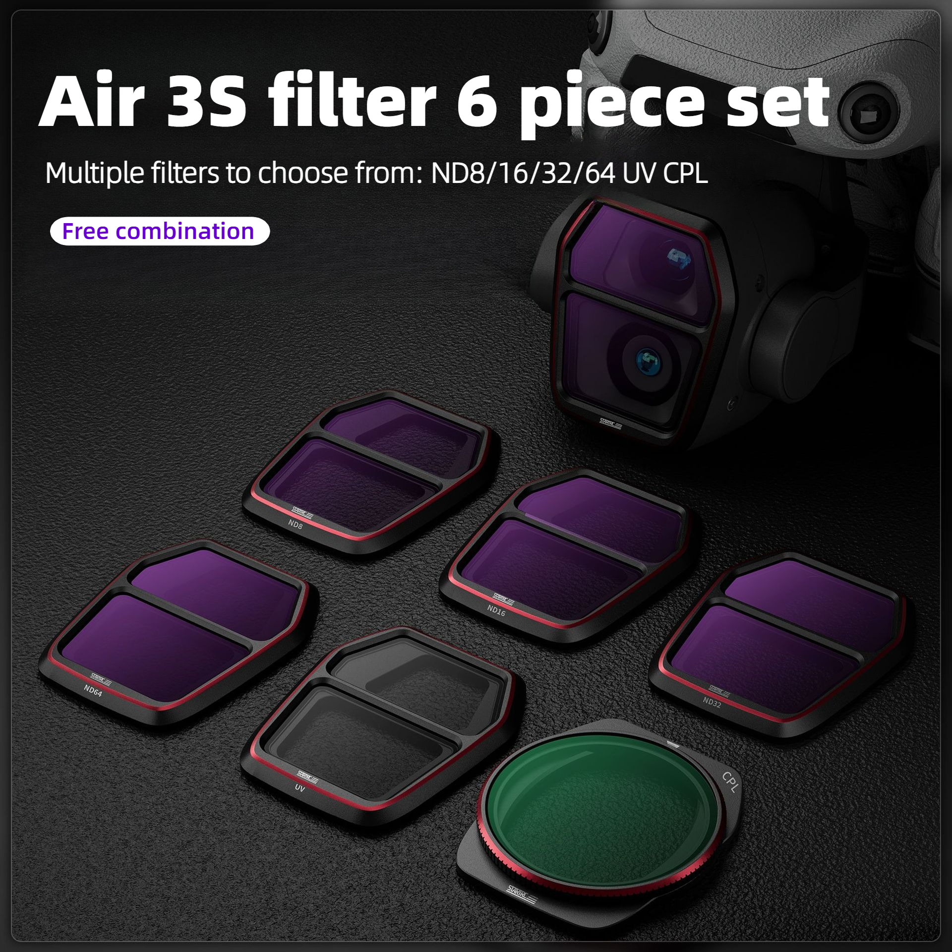 DJI Air 3S Kamera Lens Filtre  - Drone Kit Waterproof incelemesi ve fiyatı