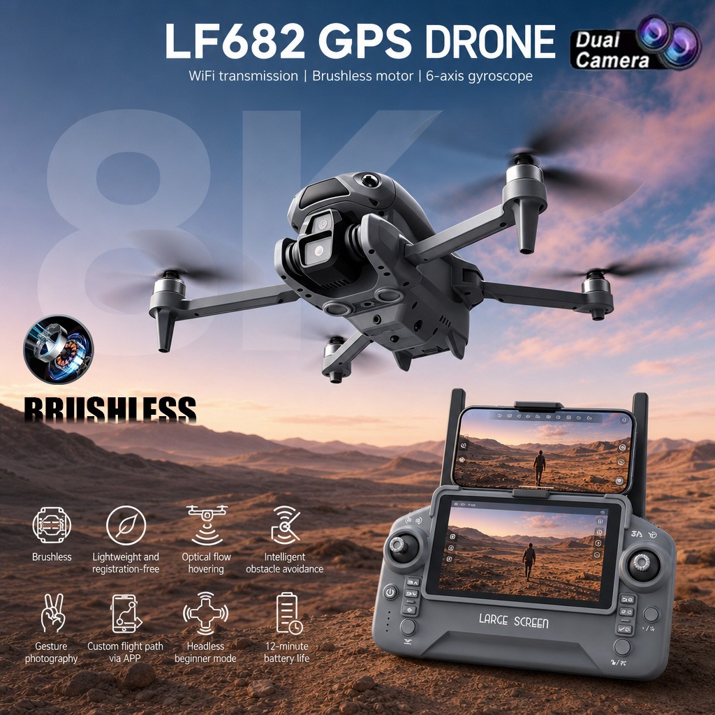 Yeni LF682 Drone 8K Çift Kamer - Drone Kit With Camera incelemesi ve fiyatı